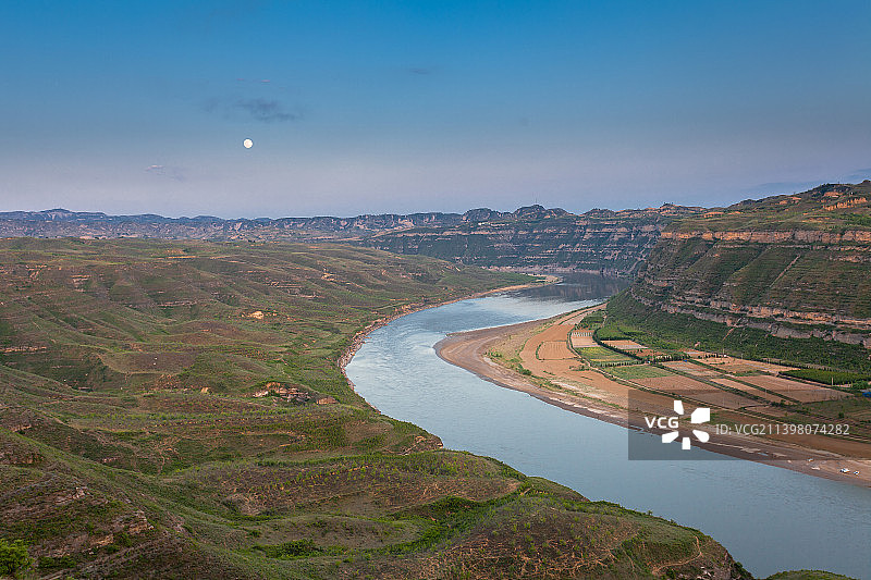 陕西黄河乾坤湾风景区清水湾图片素材