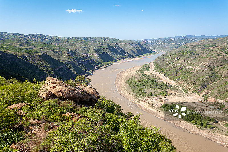 陕西黄河大峡谷风光图片素材