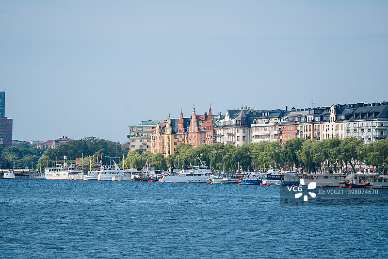美丽的瑞典梅拉伦湖自然风光，北欧著名湖泊图片素材