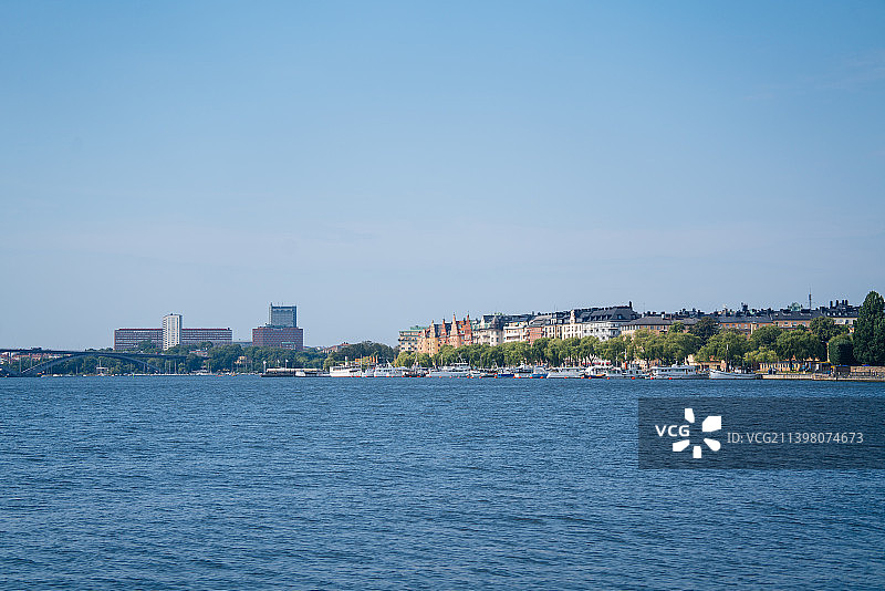 美丽的瑞典梅拉伦湖自然风光，北欧著名湖泊图片素材