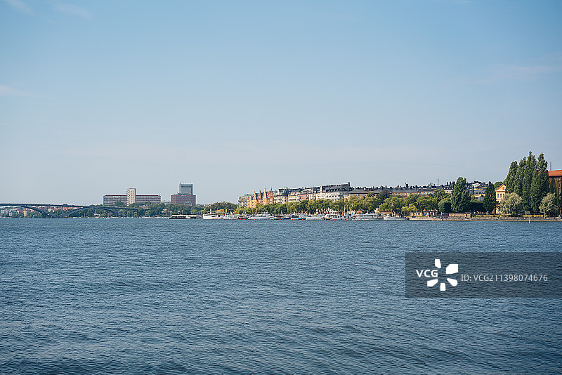 美丽的瑞典梅拉伦湖自然风光，北欧著名湖泊图片素材