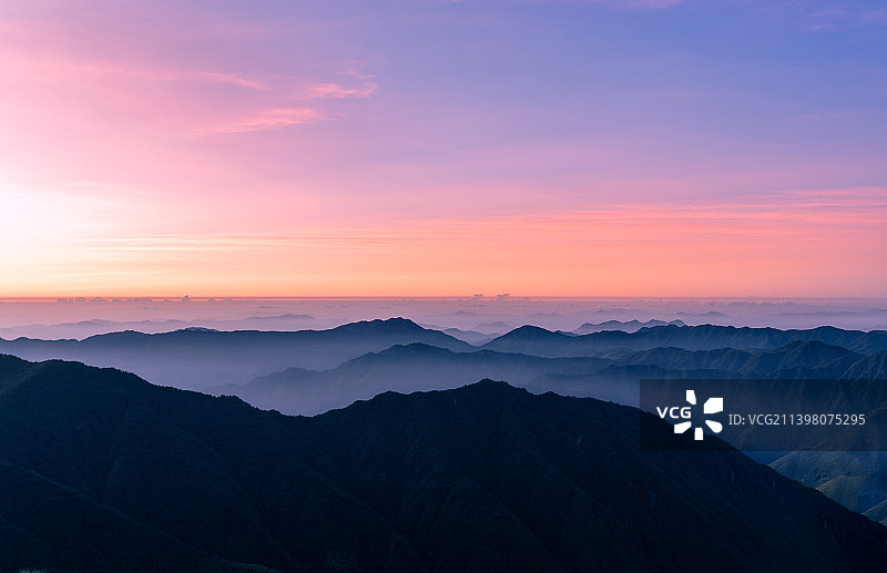 浙东第一高峰括苍山日出图片素材
