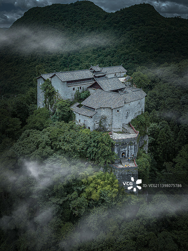 贵州省安顺市平坝县天龙屯堡天台山图片素材
