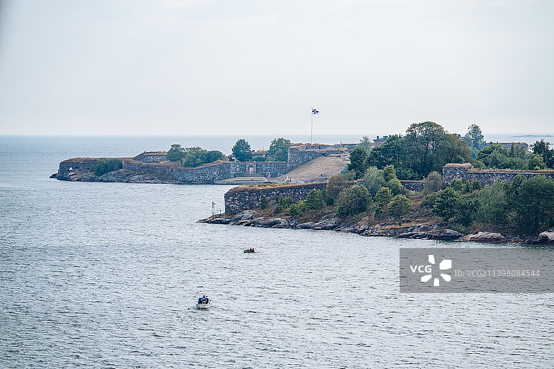 北欧赫尔辛基芬兰堡，世界最大的海防军事要塞之一，联合国世界文化遗产图片素材