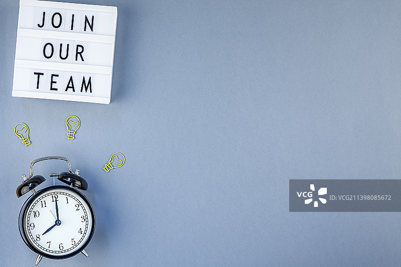 加入我们团队蓝色背景平铺图图片素材