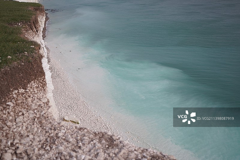 海滩的高角度视角图片素材