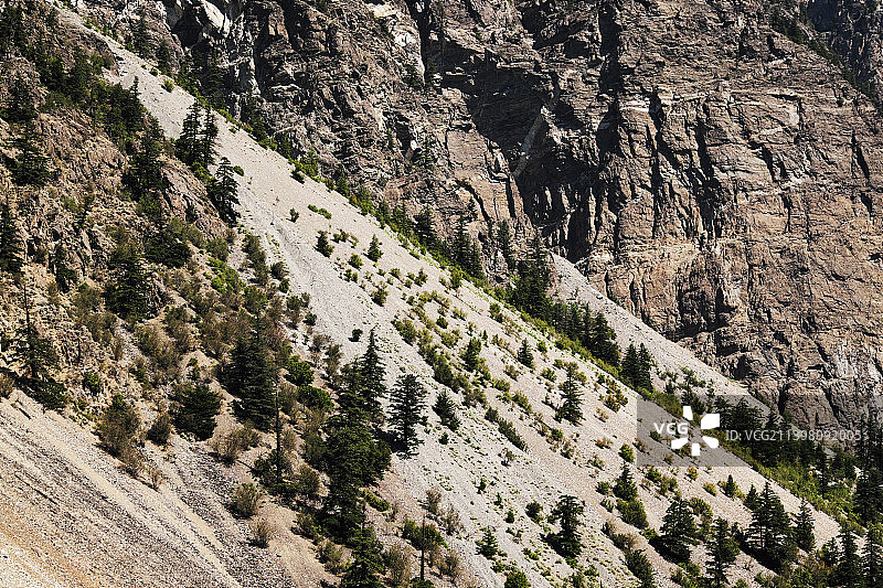 利卢埃特陆地岩石高角度景观，加拿大图片素材