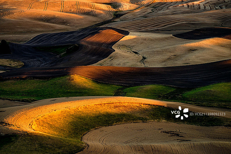 斯蒂普托孤丘州立公园高角度景观，美国图片素材