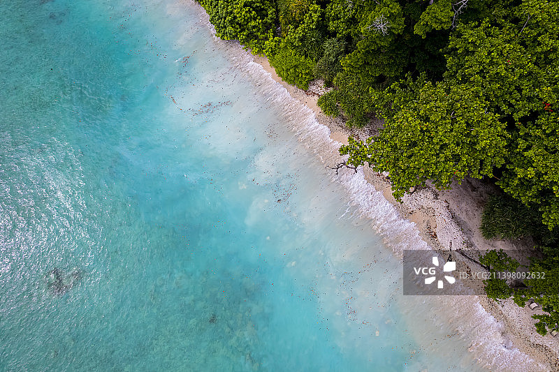 印度安达曼和尼科巴群岛海滩的高角度照片图片素材