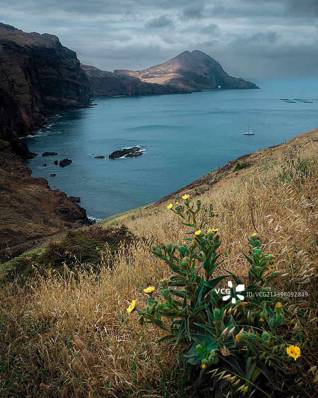 葡萄牙马德拉海天山景图片素材