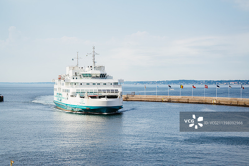 美丽的厄勒海峡，划分了丹麦和瑞典的国土边境图片素材