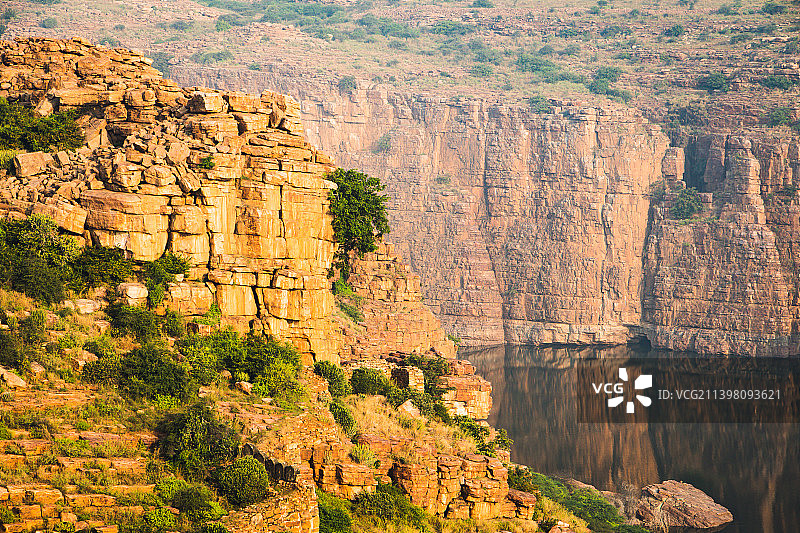 印度安得拉邦甘地科塔岩石地貌景观图片素材