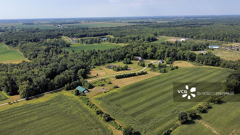农田高角度景观图片素材