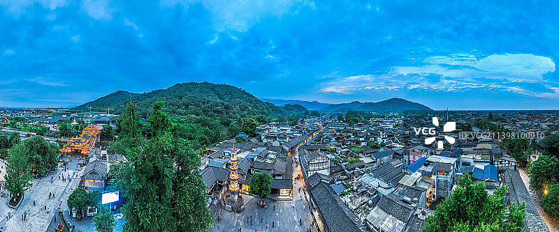 街子古镇夜景图片素材