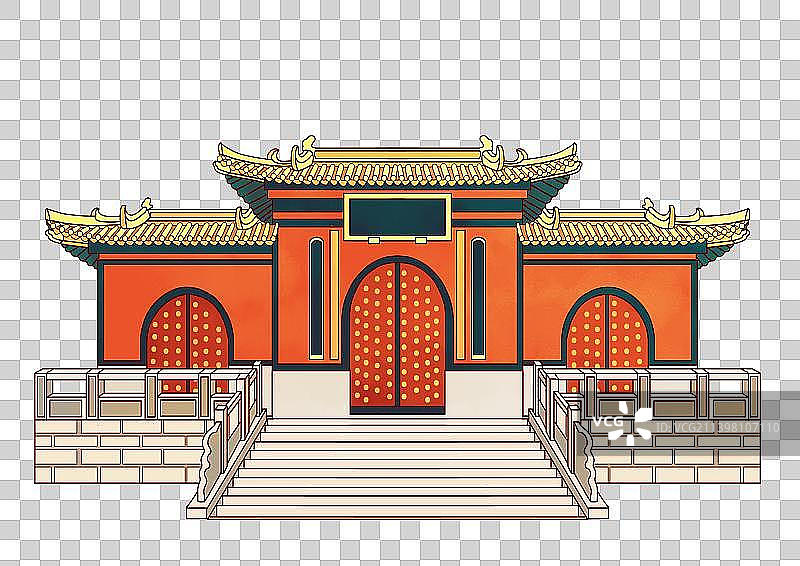 石家庄地标古建筑素材柏林禅寺图片素材