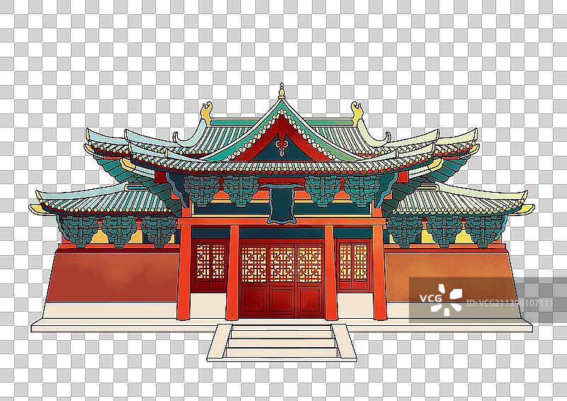 石家庄地标古建筑素材隆兴寺图片素材