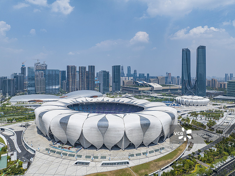 杭州之门地标亚运会场馆体育中心风光图片素材