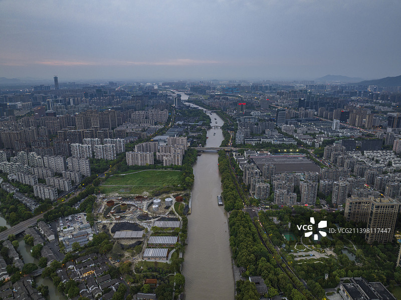 京杭大运河大兜路历史街区建筑风光图片素材