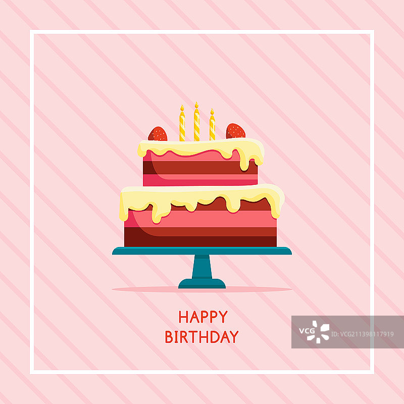 蛋糕生日贺卡图片素材