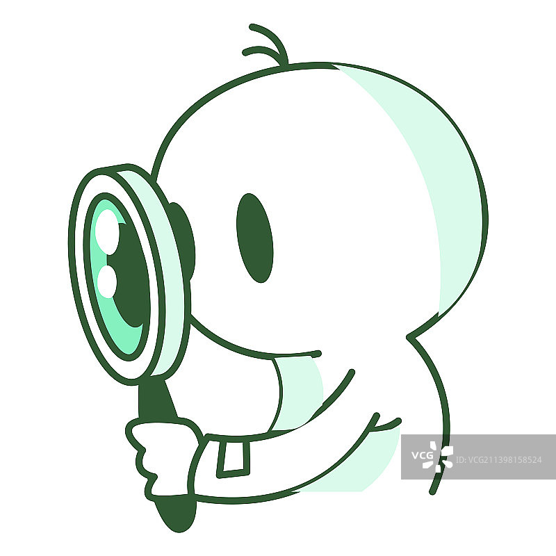 手持放大镜的男人图片素材