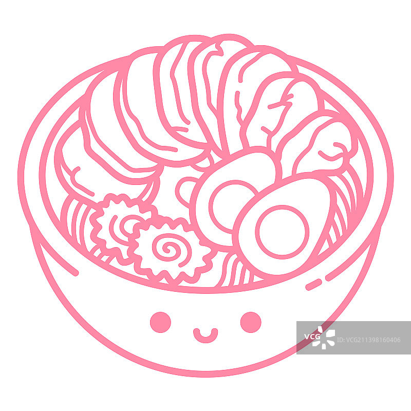 拉面碗笔触图片素材