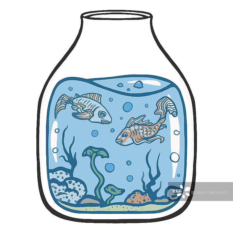 鱼缸里游动的鱼图片素材