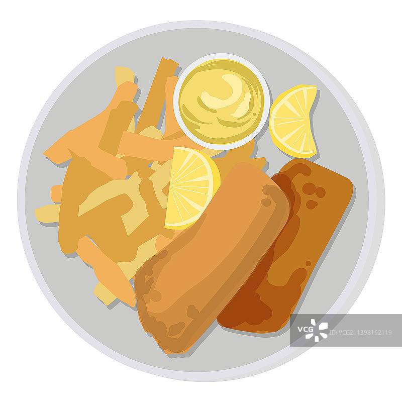 英式炸鱼薯条图片素材