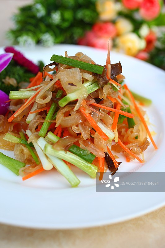 凉拌蛰头，凉拌海蜇，凉拌菜，美食，美味，午餐，晚餐，菜，菜品，工作餐，中餐，家常菜，饮食，膳食图片素材