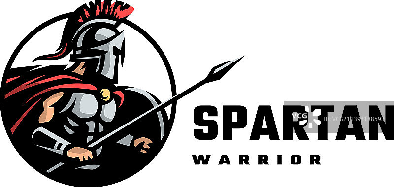 斯巴达战士徽章Logo图片素材