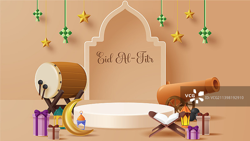 伊斯兰展示台装饰背景图片素材