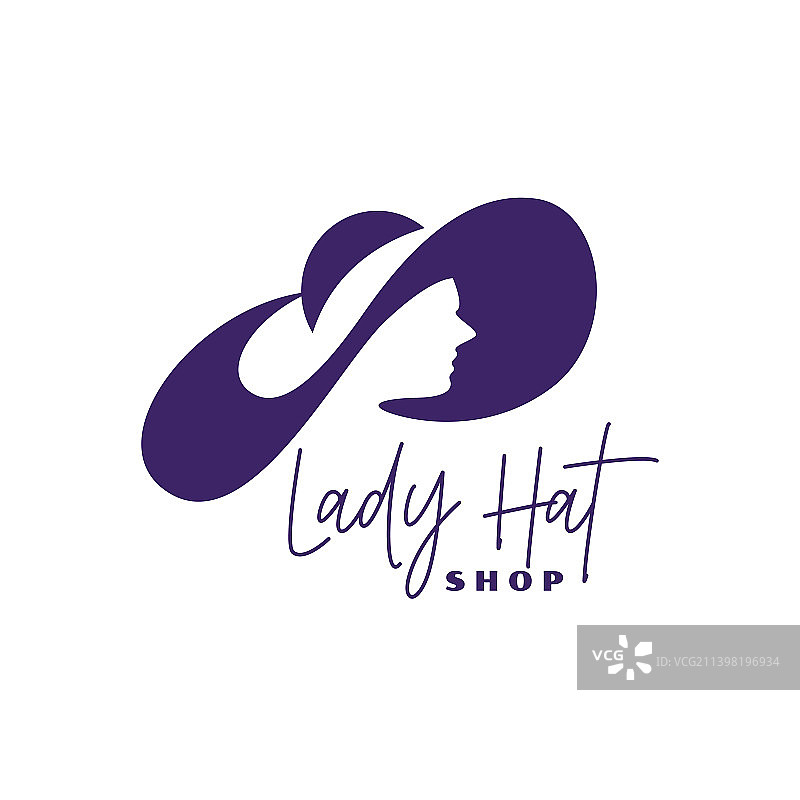 女士帽子Logo设计模板图片素材