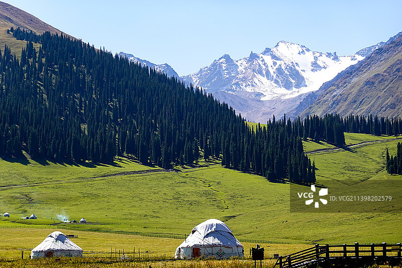 美丽的新疆那拉提草原图片素材