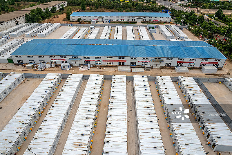 河南滑县：集中隔离点“滑康驿站”，方舱医院内设实验室图片素材