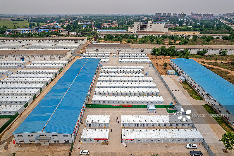 河南滑县：集中隔离点“滑康驿站”，方舱医院内设实验室图片素材