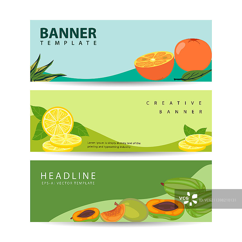 健康饮食水果banner设计图片素材