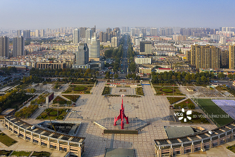 河北省秦皇岛人民广场建筑风光图片素材