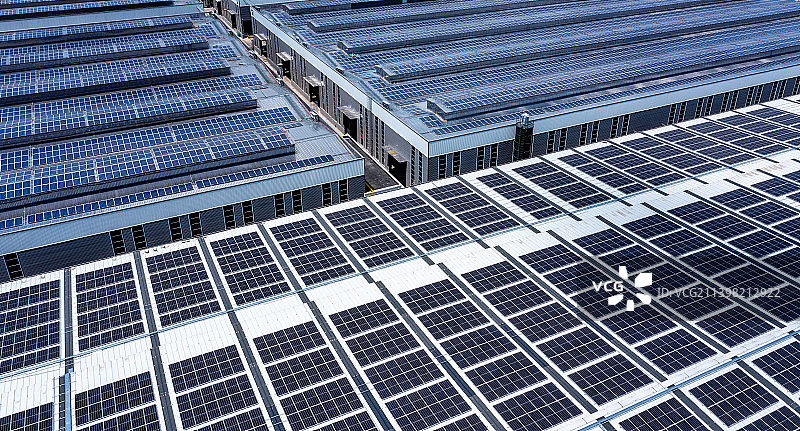 茶叶地太阳能电池板发电厂阳光图片素材