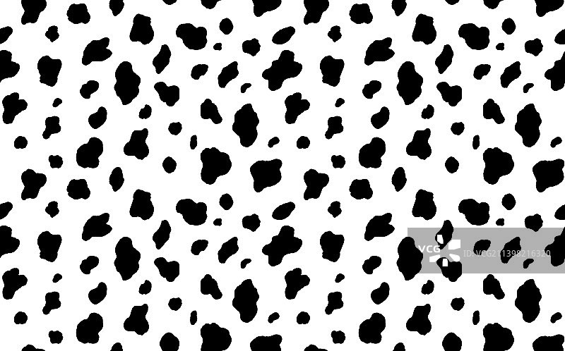 抽象现代奶牛皮毛无缝动物图案图片素材