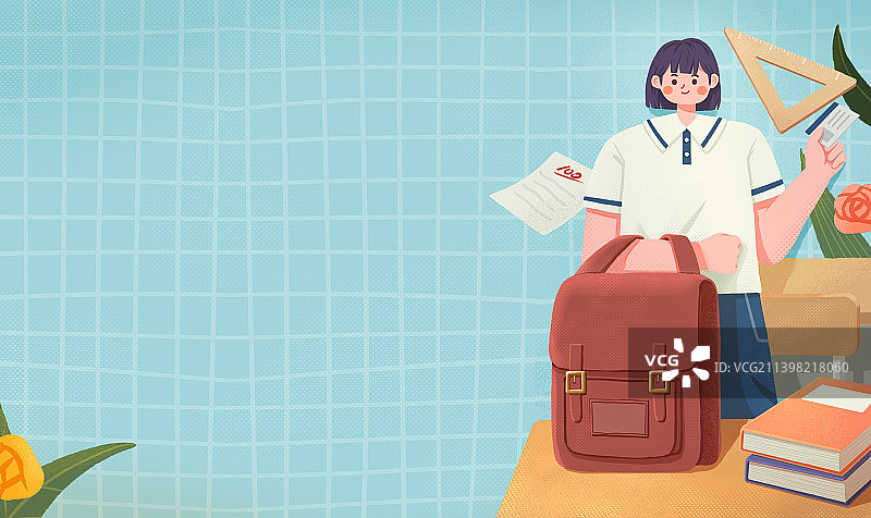 人物上课学习学校开学插画图片素材