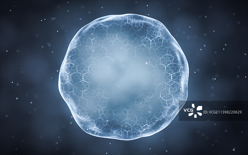 生物科技概念薄膜结构3D渲染图片素材