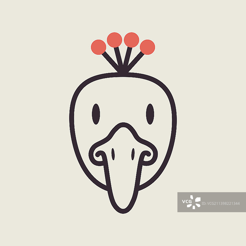 孔雀头像图标图片素材