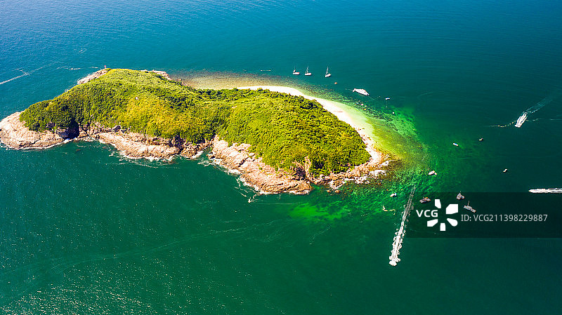 海南万宁石梅湾加井岛图片素材