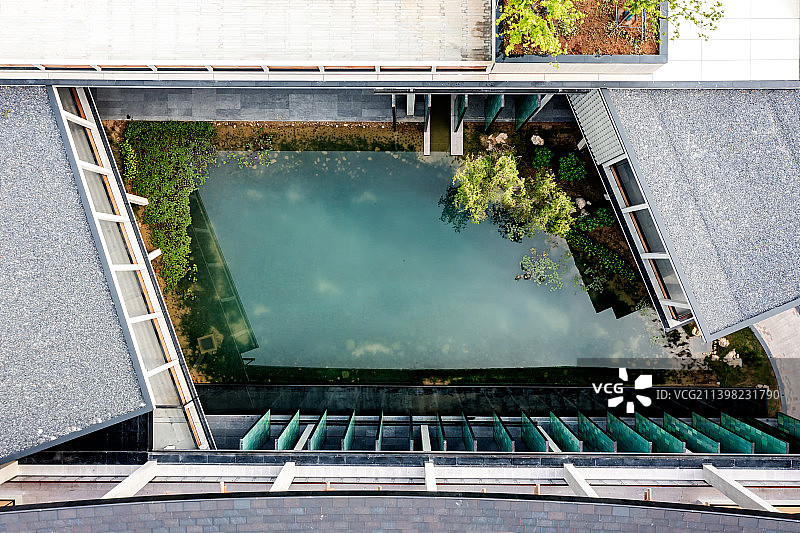 杭州国家版本馆鸟瞰图图片素材