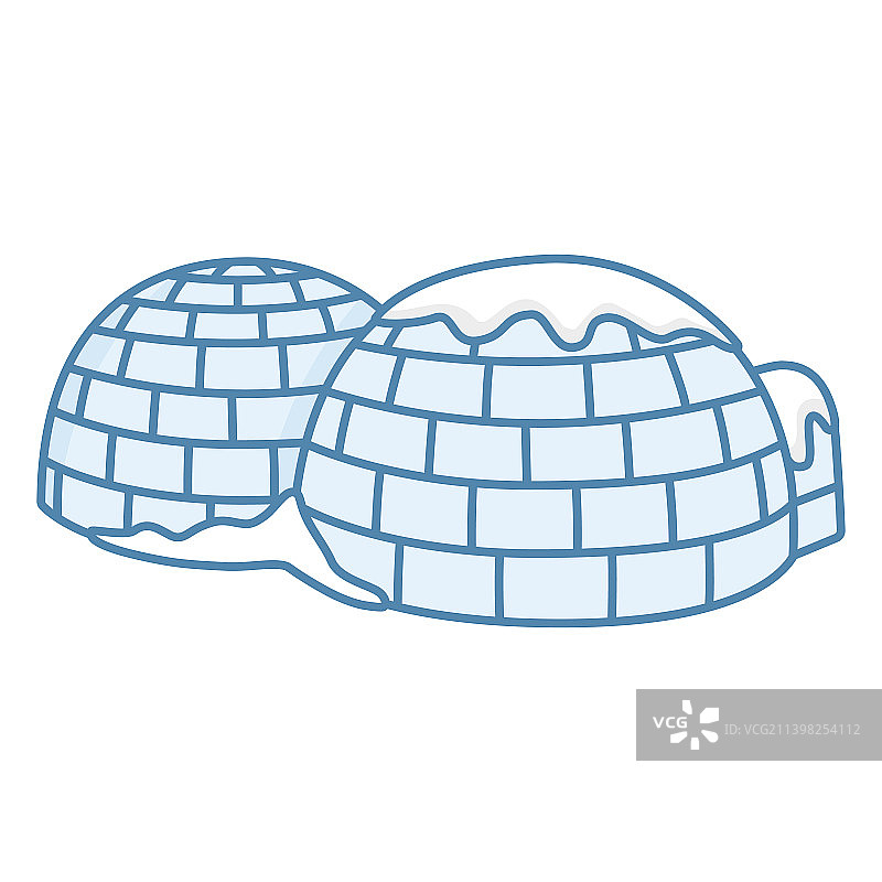 扁平风格冰屋图片素材