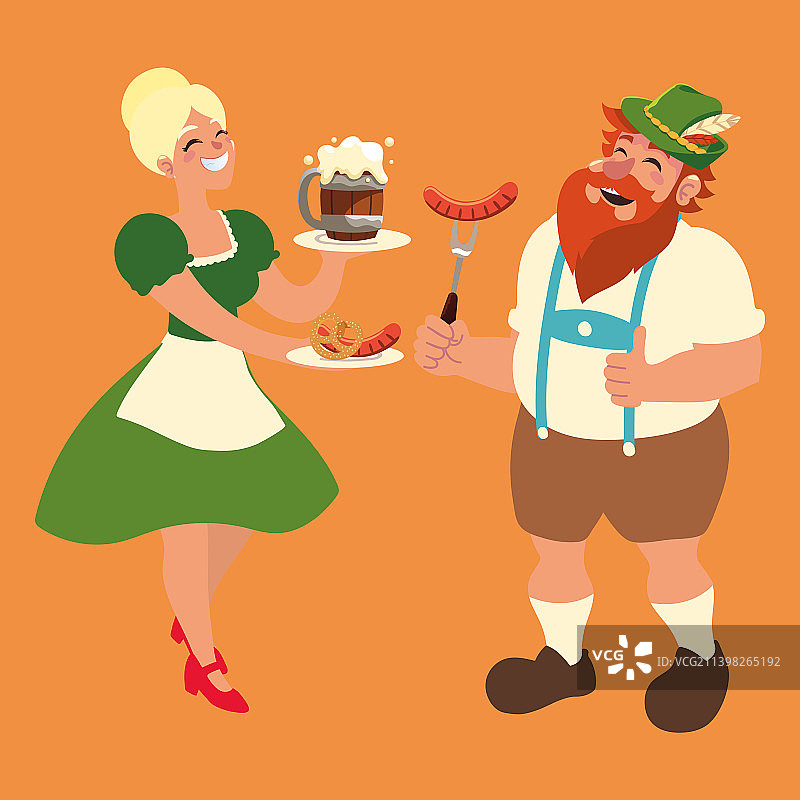 慕尼黑啤酒节人物庆祝活动图片素材