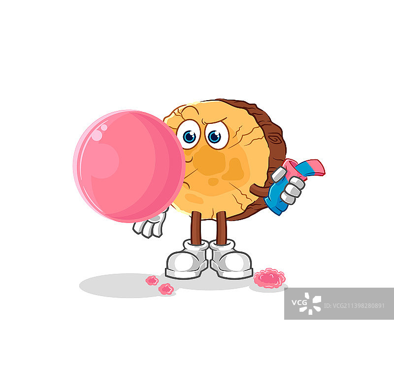 圆形原木口香糖卡通人物图片素材