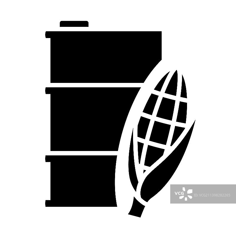 带玉米标识的生物燃料乙醇桶图片素材