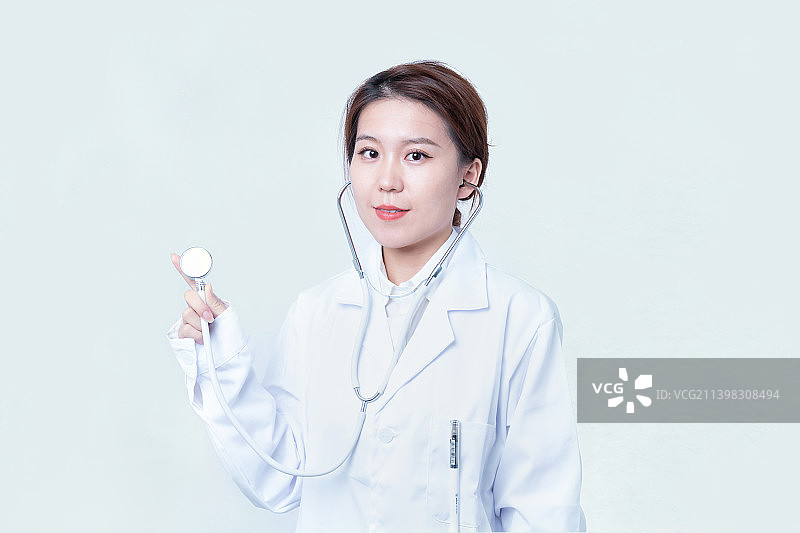 女医生肖像特写图片素材