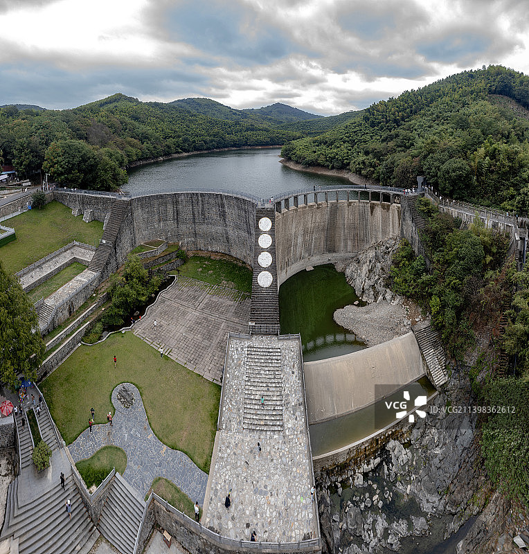 江苏常州溧阳平桥石坝航拍全景图片素材