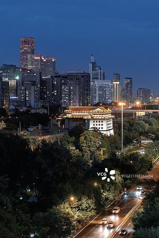 东便门夜景图片素材